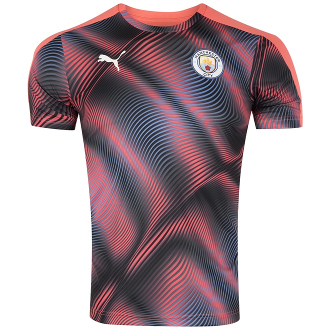 Camisa Pré-Jogo Manchester City 19/20 Puma - Masculina - Foto 1