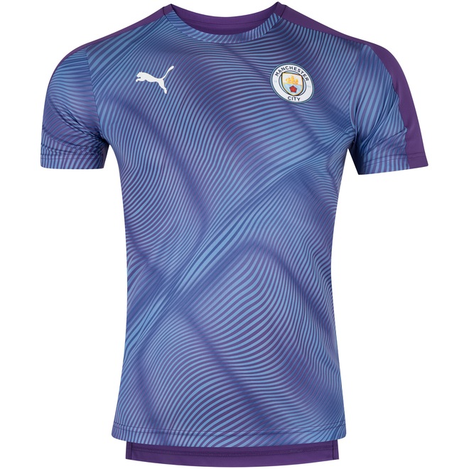 Camisa Pré-Jogo Manchester City 19/20 Puma - Masculina - Foto 1
