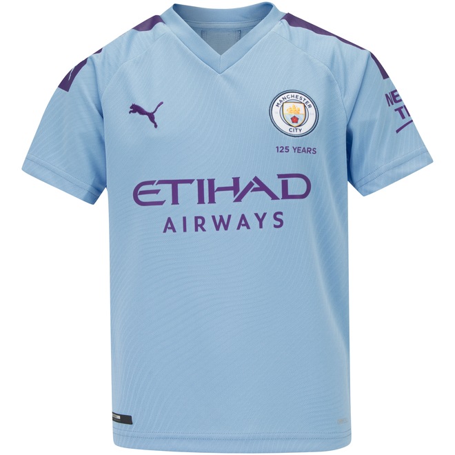 Camisa Manchester City I 19/20 Puma - Infantil - Foto 1