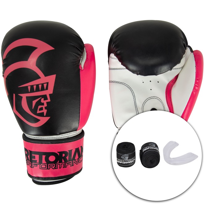 Kit de Boxe Pretorian: Bandagem + Protetor Bucal + Luvas de Boxe Start - 10 OZ - Adulto - Foto 1