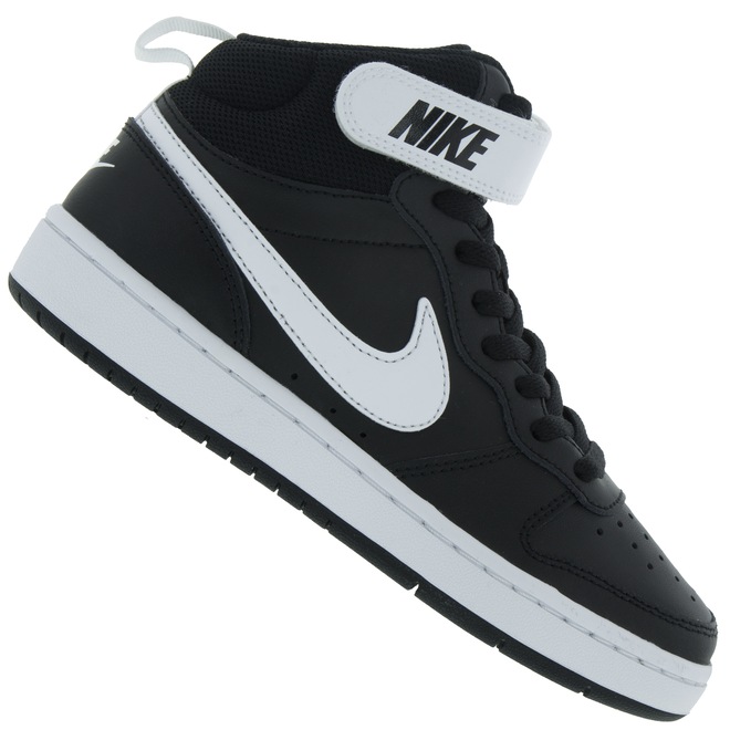 Tênis Cano Alto Nike Court Borough Mid - Infantil - Foto 1