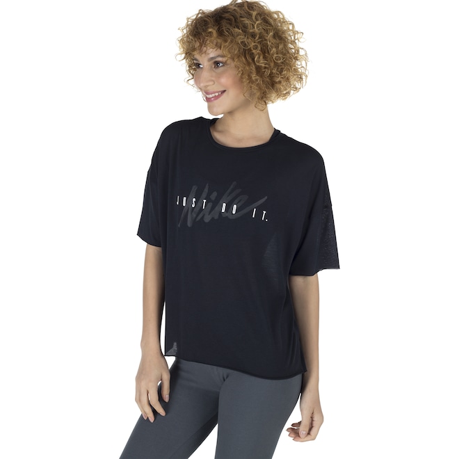 Camiseta Nike Dry Oversize SS Top - Feminina - Foto 1