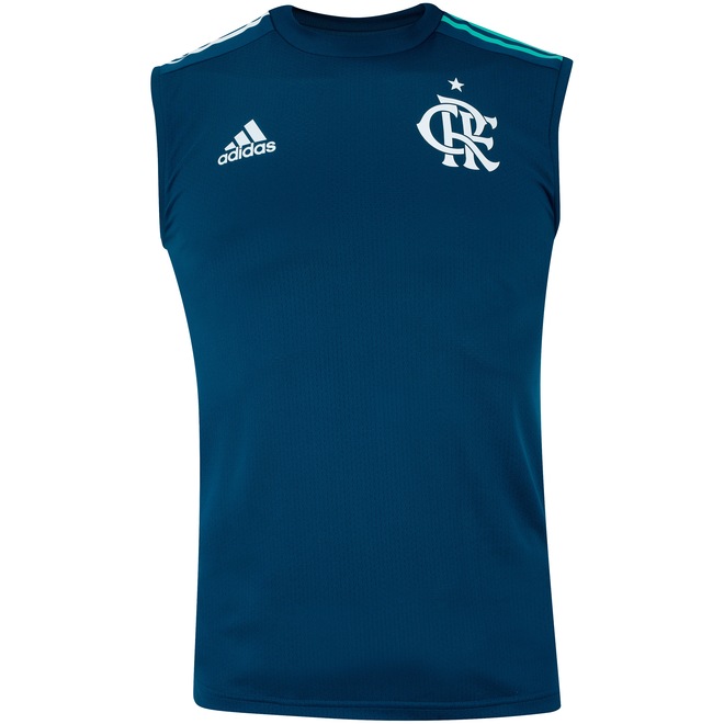 Camiseta Regata de Treino do Flamengo 2020 adidas - Masculina - Foto 1