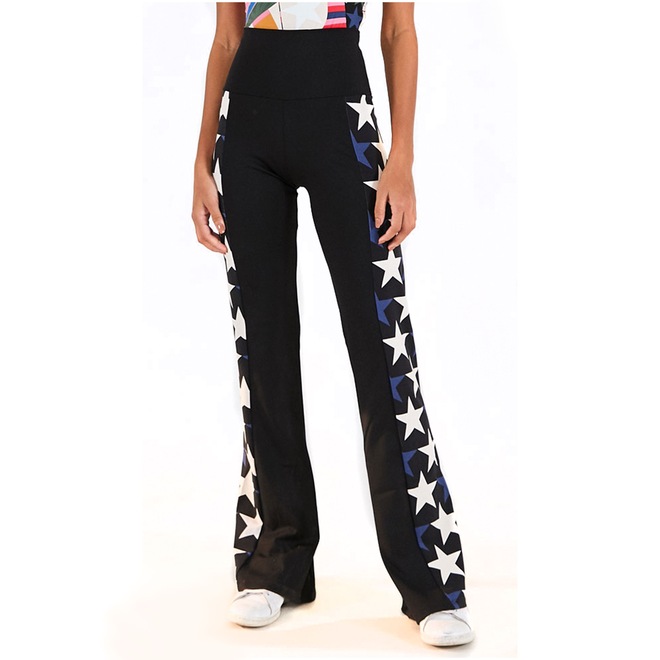 Calça Flare Farm Rio Estrelas - Feminina - Foto 1