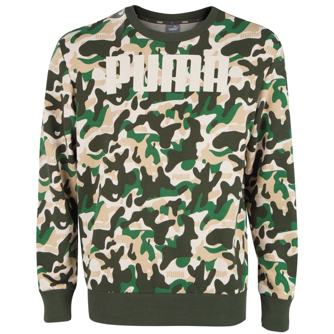Blusão Puma Rebel Camo Crew TR - Masculino - Foto 1
