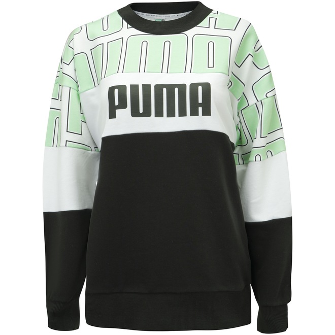 Blusão Puma AOP Crew - Feminino - Foto 1