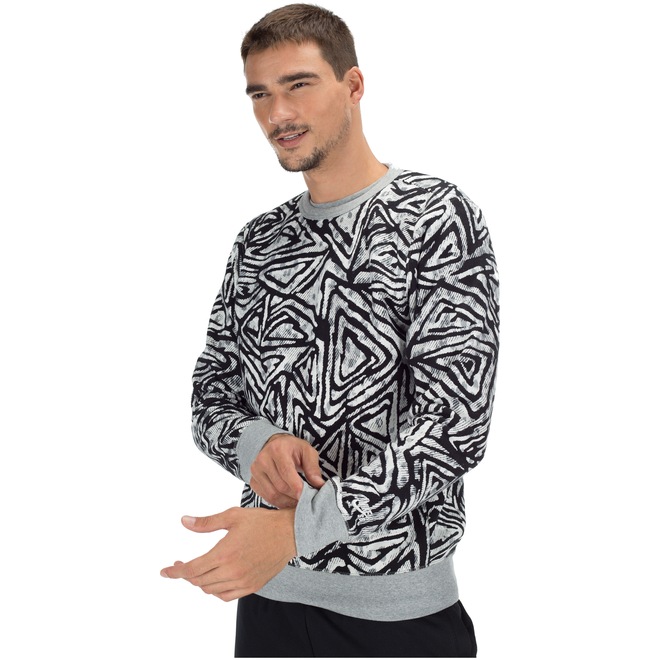 Blusão de Moletom Nike Crew AOP - Masculino - Foto 1