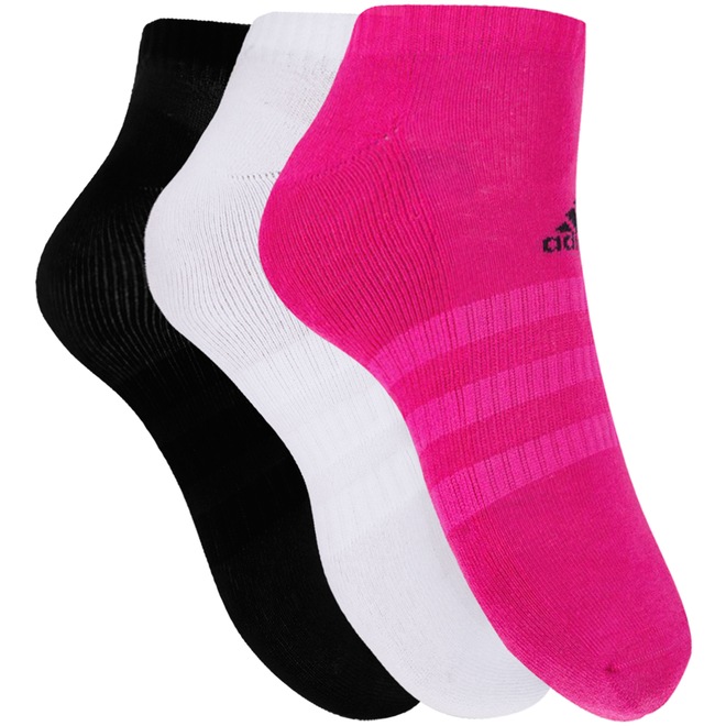 Kit de Meias adidas Cush Low com 3 Pares - 38 a 40 - Feminino - Foto 1