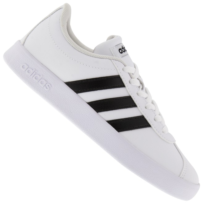 Tênis adidas VL Court 2.0 K - Infantil - Foto 1
