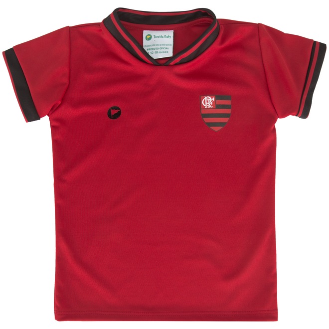 Kit de Uniforme de Futebol do Flamengo com Calção e Camisa Torcida Baby - Infantil - Foto 1