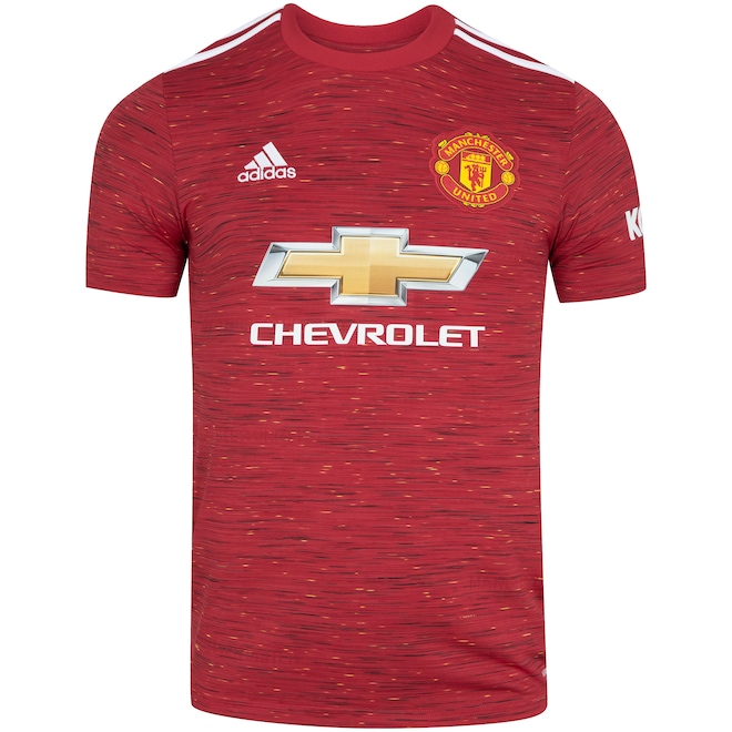 Camisa Manchester United I adidas 20/21 - Masculina - Foto 1