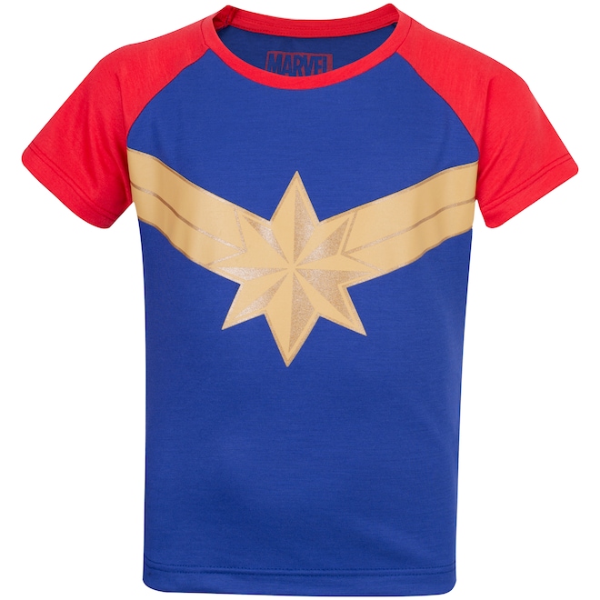 Camiseta Disney Capitã Marvel -  Infantil - Foto 1