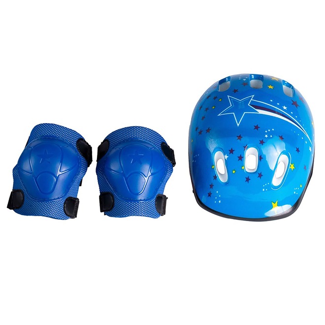 Kit de Proteção Acte Sports A61 com 1 Capacete + 1 Par de Joelheiras - Infantil - Foto 1