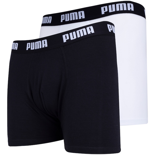 Kit de Cuecas Boxer Cotton Puma com 2 Unidades - Adulto - Foto 1