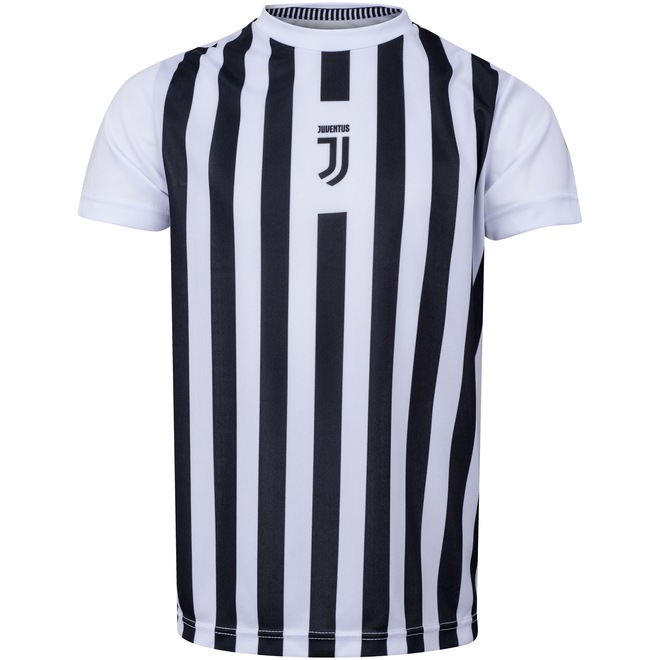 Camiseta Juventus I Fardamento Listras - Infantil - Foto 1
