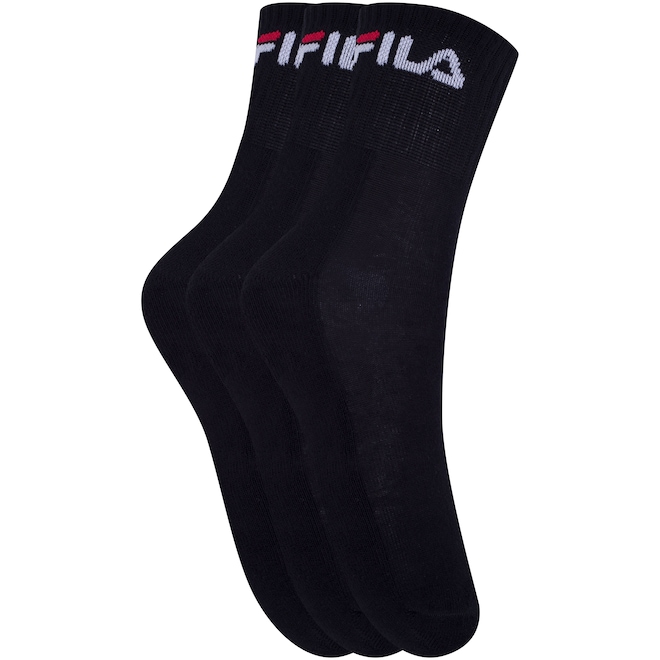 Kit de Meias Cano Médio Fila Tripack com 3 Pares - 39 a 43 - Adulto - Foto 1