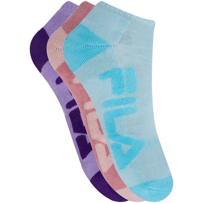 Kit de Meias Invisível Fila Tripack Colors com 3 Pares - 39 a 43 - Adulto - Foto 1