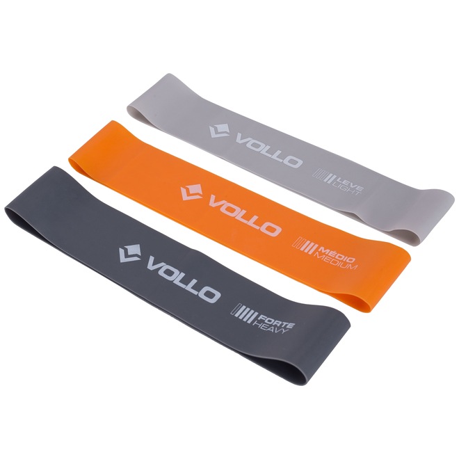 Kit Faixas Elásticas de Exercícios Vollo com Diferentes Níveis de Intensidade - 6 Unidades - Foto 1