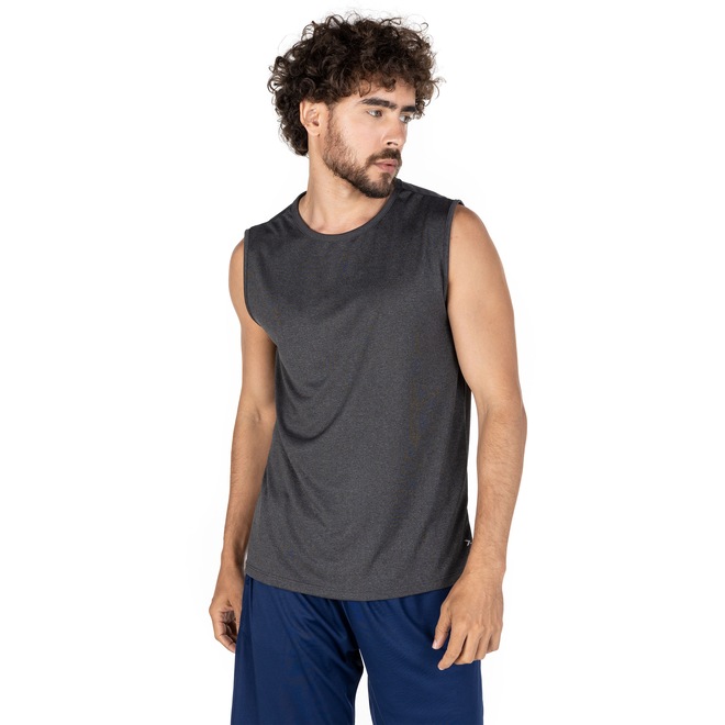 Camiseta Regata Oxer Básica Mescla Bs - Masculina - Foto 2