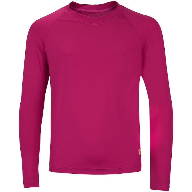 Conjunto Camiseta Manga Longa com Proteção Solar UV e Calcinha Oxer Liso - Feminino - Foto 1