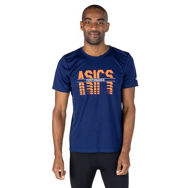 Camiseta Asics Manga Curta Logo Performance - Masculina - Foto 2