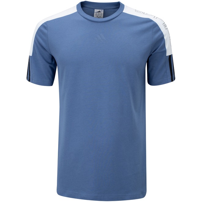 Camiseta adidas Manga Curta Color Block Linear - Masculina - Foto 2