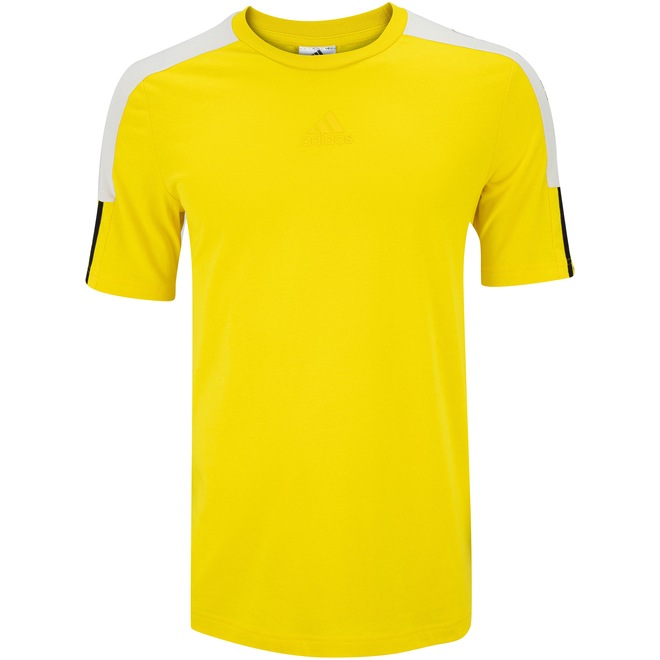 Camiseta adidas Manga Curta Color Block Linear - Masculina - Foto 2