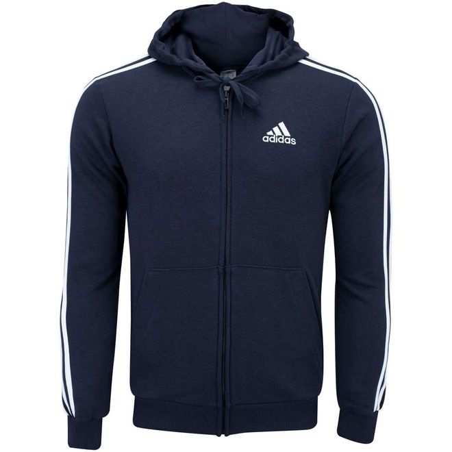 Jaqueta de Moletom com Capuz adidas Essentials 3S - Masculina - Foto 1