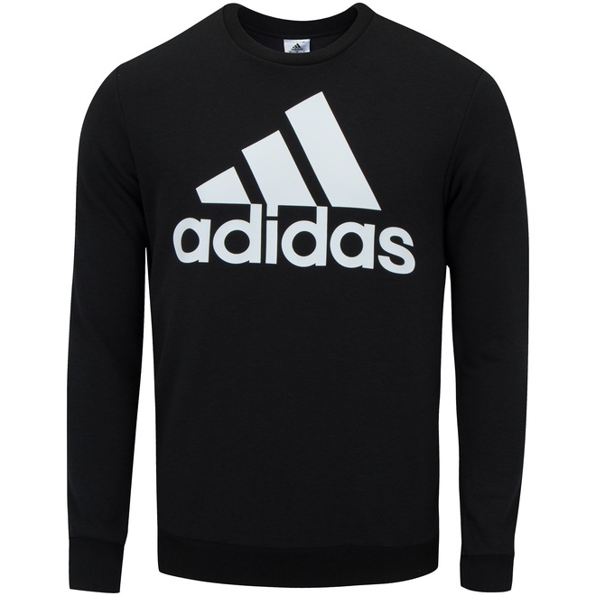 Blusão de Moletom sem Capuz adidas Essentials Logo - Masculino - Foto 1