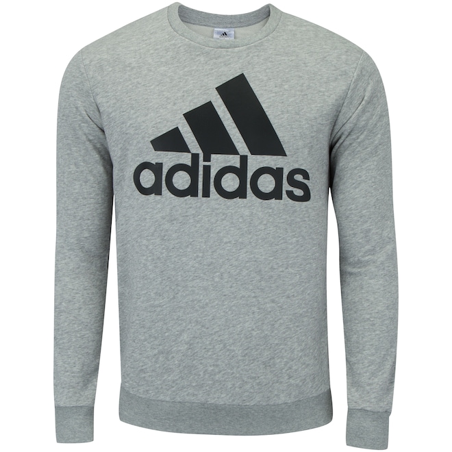 Blusão de Moletom sem Capuz adidas Essentials Logo - Masculino - Foto 1
