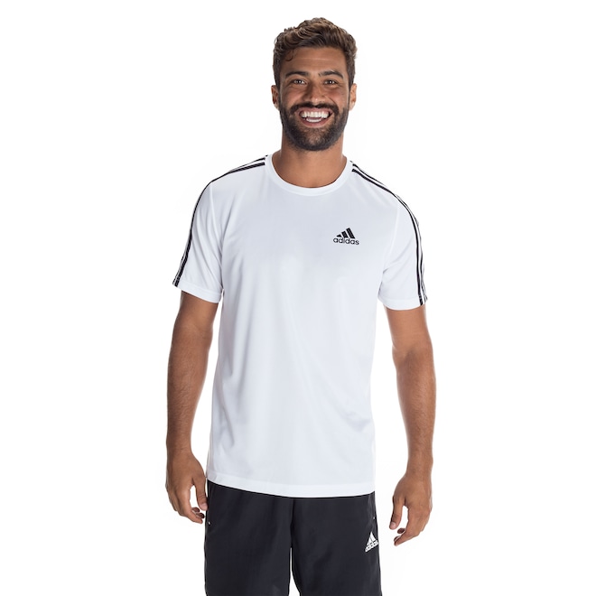 Camiseta adidas Essentials 3S - Masculina - Foto 2