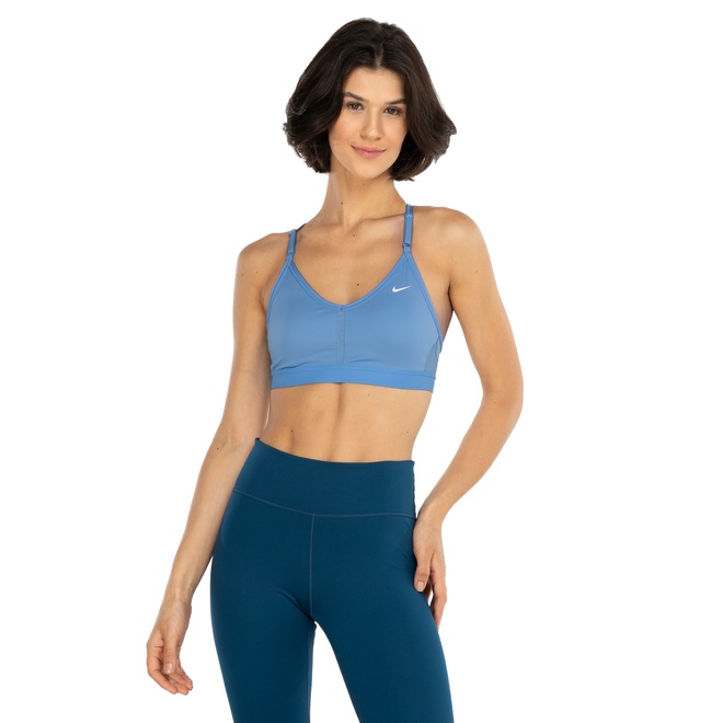 Top Fitness com Bojo Nike Baixa Sustentação Dri-Fit Indy Bra Vneck Adulto - Foto 2