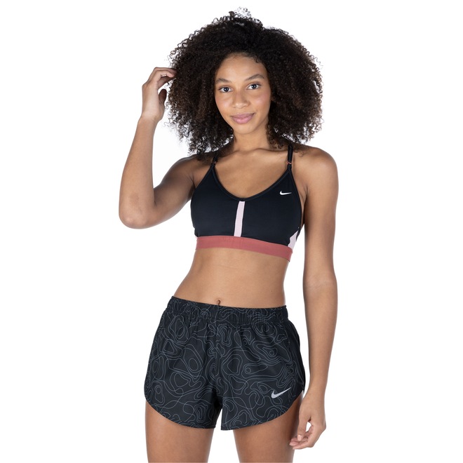 Top Fitness com Bojo Nike Baixa Sustentação Dri-Fit Indy Bra Vneck Adulto - Foto 2