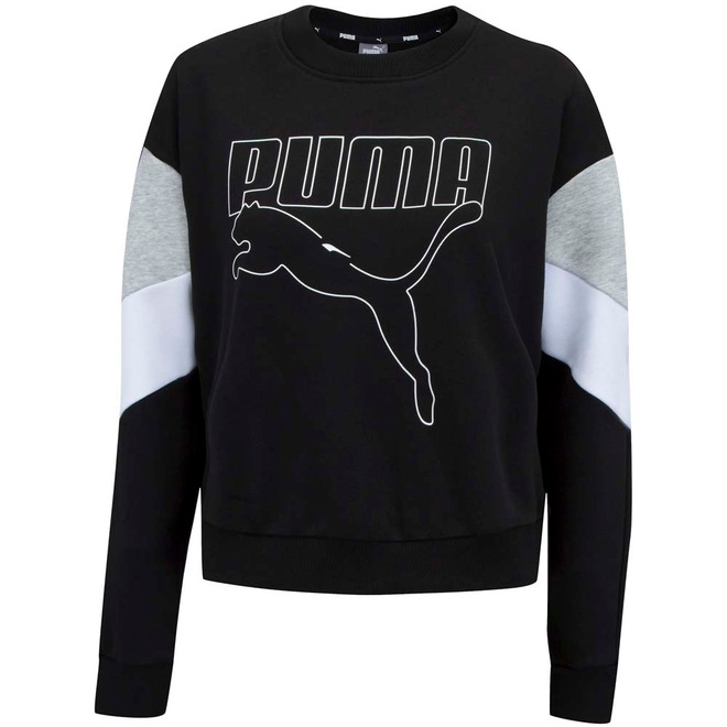 Blusão Puma Feminino Rebel Crew TR - Foto 2