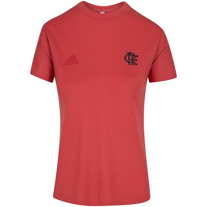 Camiseta do Flamengo adidas Viagem 21 - Feminina - Foto 1