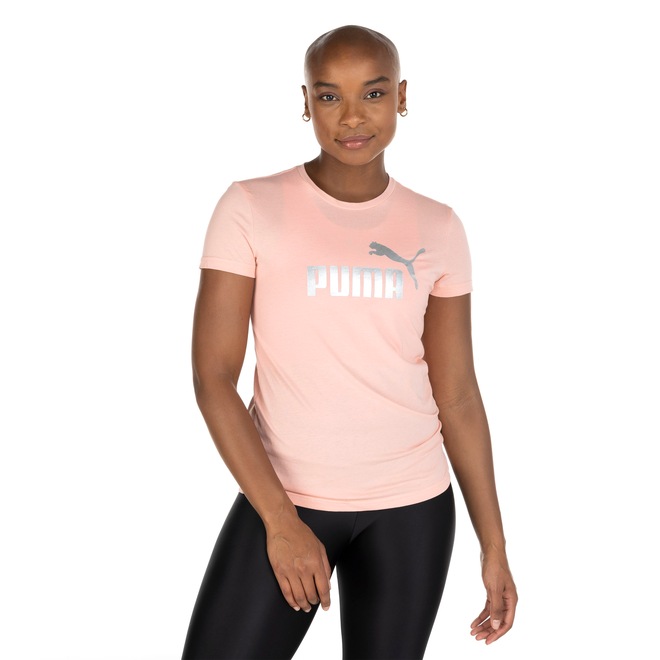 Camiseta Puma Manga Curta Essentials Metallic Logo Tee - Feminina - Foto 2