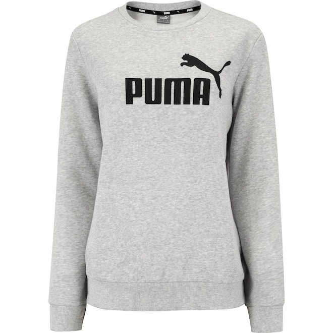 Blusão Puma Feminino Essentials Logo Crew FL - Foto 1