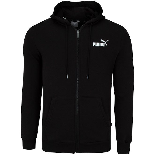 Jaqueta Puma com Capuz Essentials Small Logo FZ Hoodie FL - Masculina - Foto 2