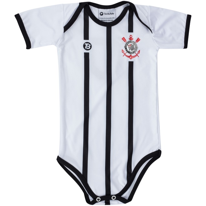 Body do Corinthians Listrado Torcida Baby - Foto 1