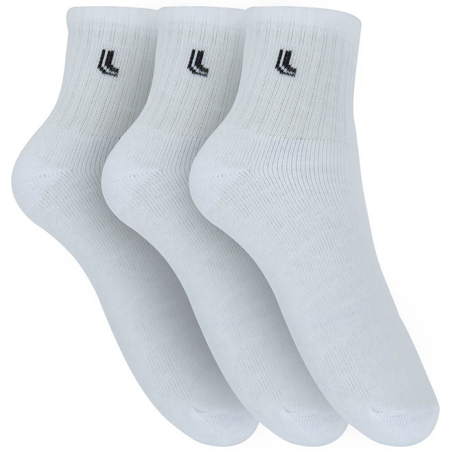 Kit de Meias Cano Médio Lupo Sport com 3 Pares 41 a 44 - Adulto - Foto 1