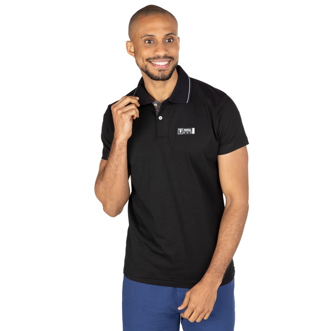 Camisa Polo Fatal Masculina Fashi Basic 25232 - Foto 2