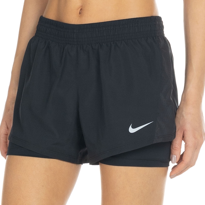Shorts Nike Feminino 10K 2IN1 Duplo - Foto 2