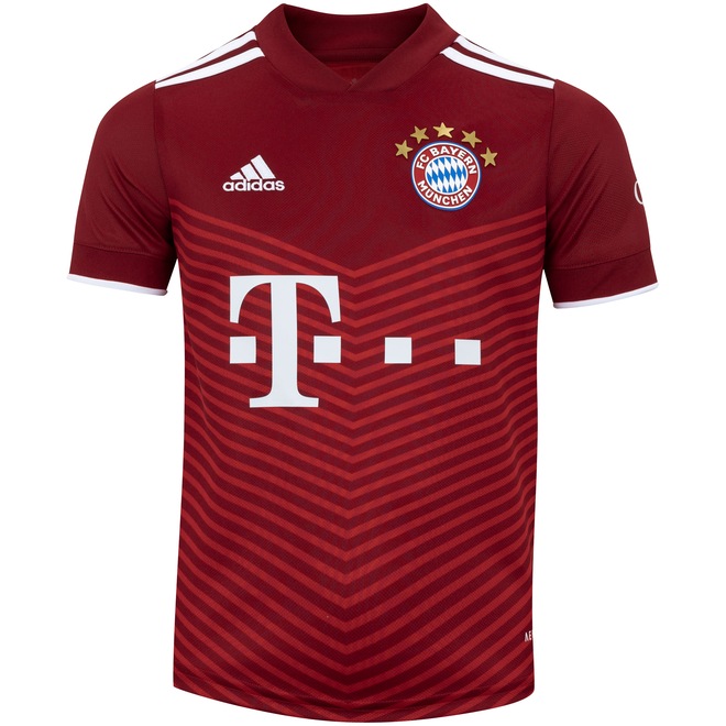 Camisa Bayern de Munique I 21/22 adidas - Juvenil - Foto 1