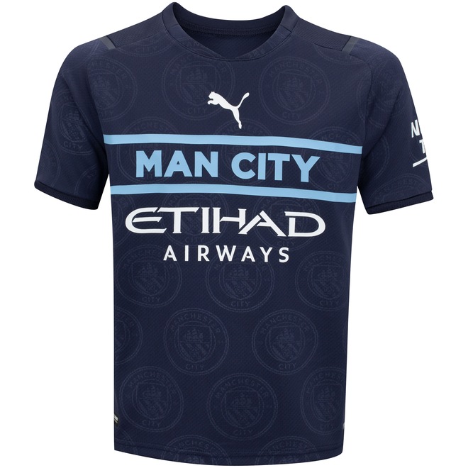 Camisa Manchester City III 21/22 Puma - Júnior - Foto 1