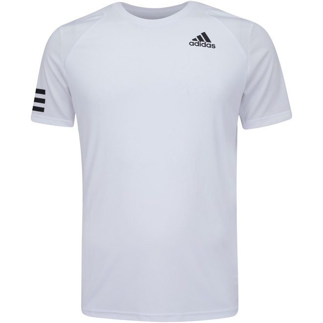 Camiseta adidas Manga Curta Club 3 Listras - Masculina - Foto 1