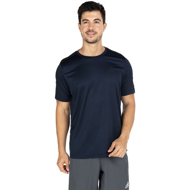 Camiseta adidas Manga Curta 3 Listras - Masculina - Foto 2