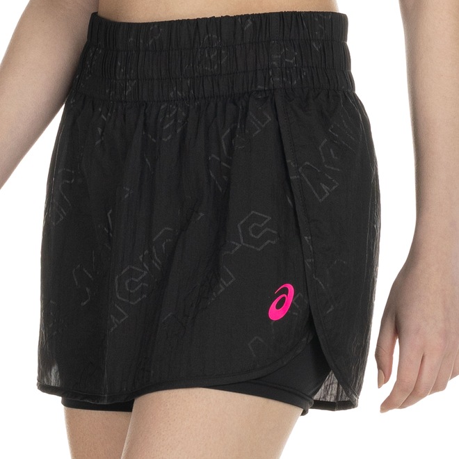 Short Saia ASICS Feminino Estampa Lettering - Foto 2