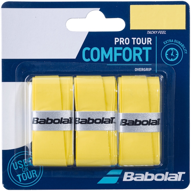 Overgrip Babolat Pro Tour X3 Amarelo U - Foto 1