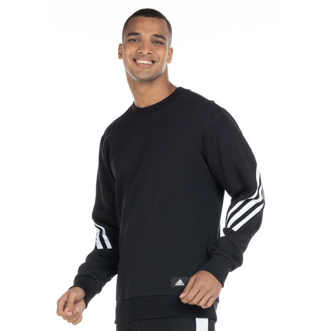 Blusa de Moletom Masculina adidas Future Icon 3 Listras - Foto 2