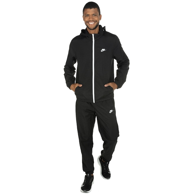 Conjunto de Agasalho Nike com Capuz Sportswear Woven Track Suit Basic - Masculino - Foto 2